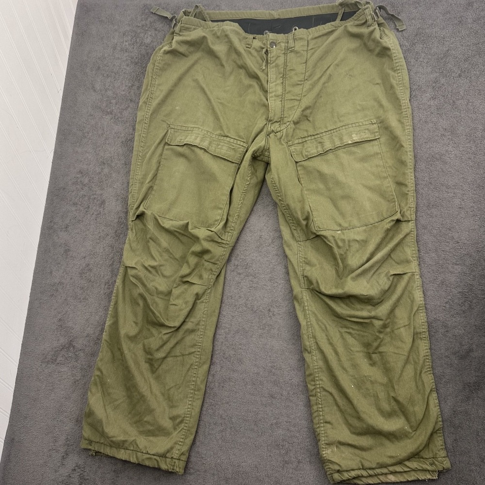 Vintage Military Chemical Protective Suit Cargo Pants Men's XL Green Cold War